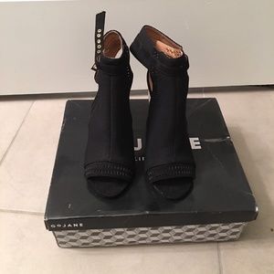 Chunky Netted Lucite Heels